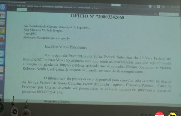 Presidente da Camara de vereadores decreta fim do mandato de marlon neuber 20