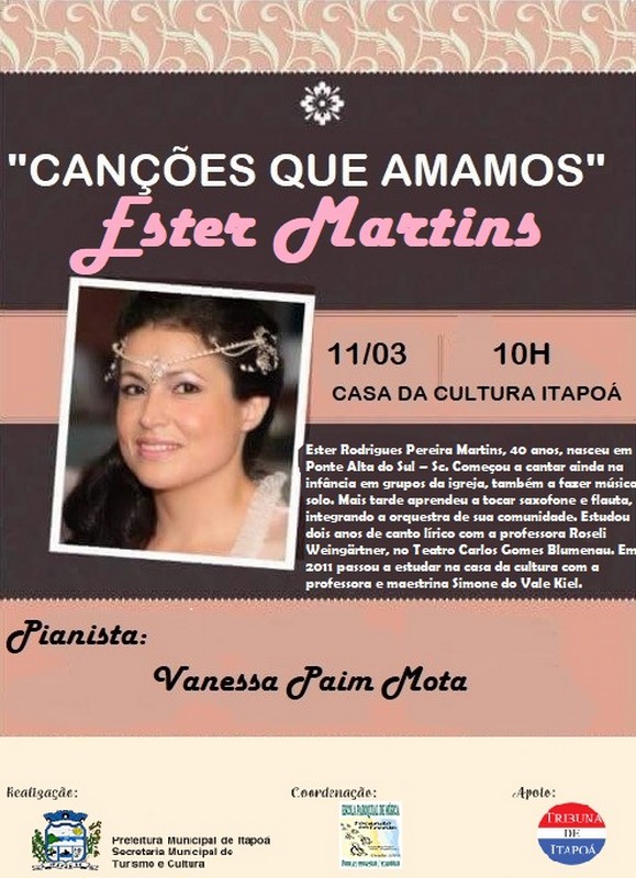 Projeto Concertos Matinais traz para Itapoa, Cancoes que Amamos