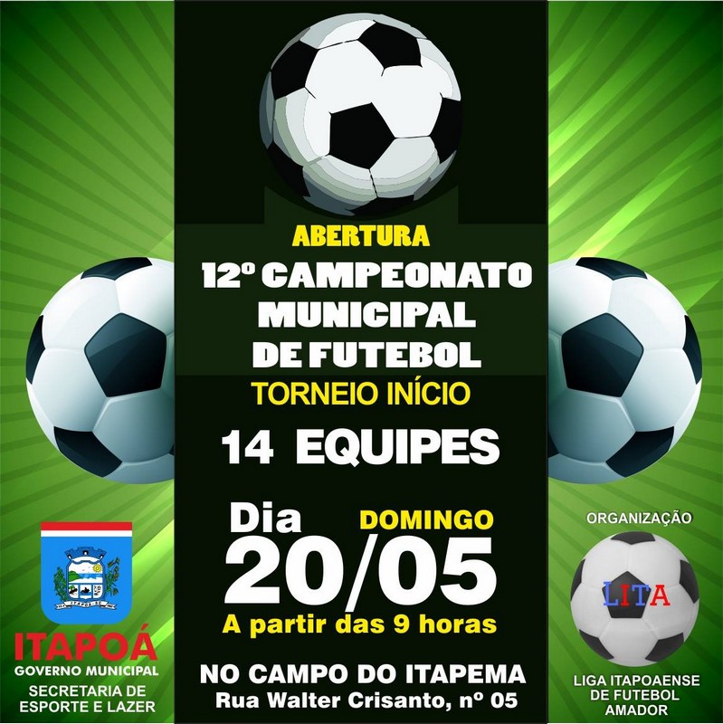 Vem ai a edicao 2018 do Campeonato Municipal de Futebol de Itapoa