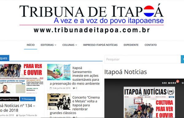 Site Tribuna de Itapoa no PC
