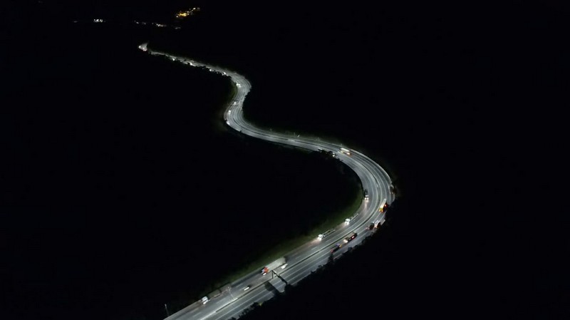 Serra no trecho entre Curitiba e Garuva passa a ser iluminada a partir desta sexta-feira dia 20