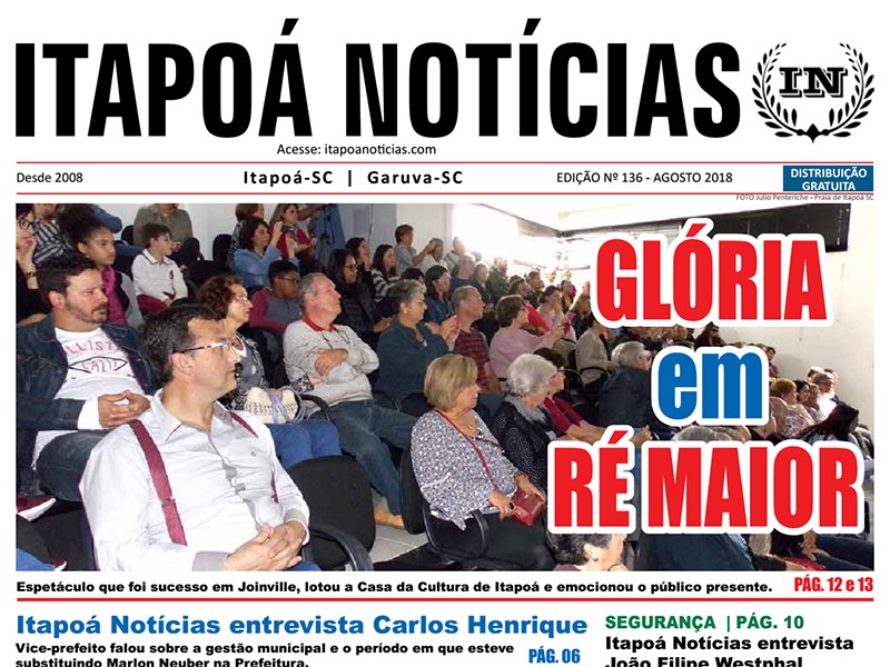 capa edicao 136 itapoa noticias - agosto de 2018 para ti