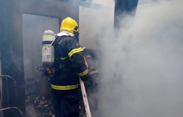 Dois filhotes de cachorro sao resgatados de ineêndio a residencia, pelos bombeiros de Itapoa 02