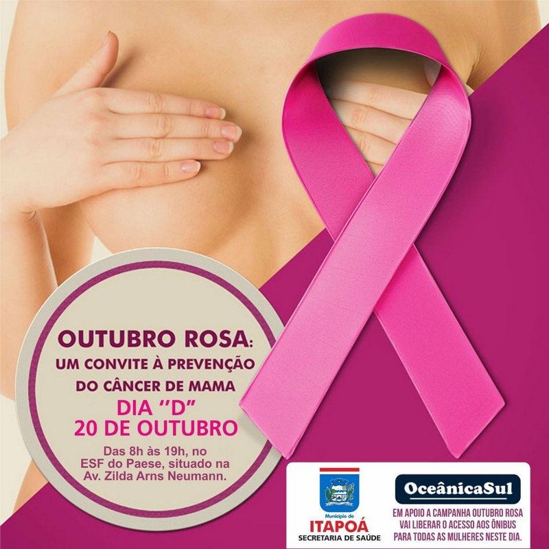 20 de outubro dia d do outubro rosa em itapoa