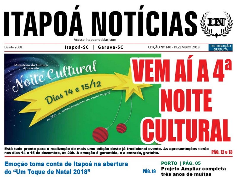 Capa Itapoa Noticias 140 - Dezembro 2018