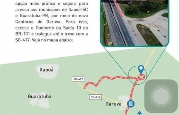 Contorno de Garuva esta finalmente liberado ao trafego