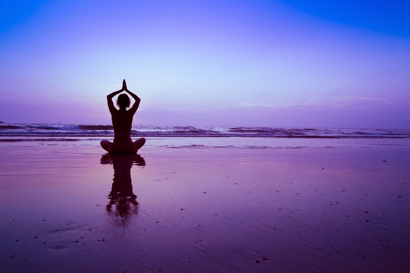 20489343 - yoga on the beach, meditation