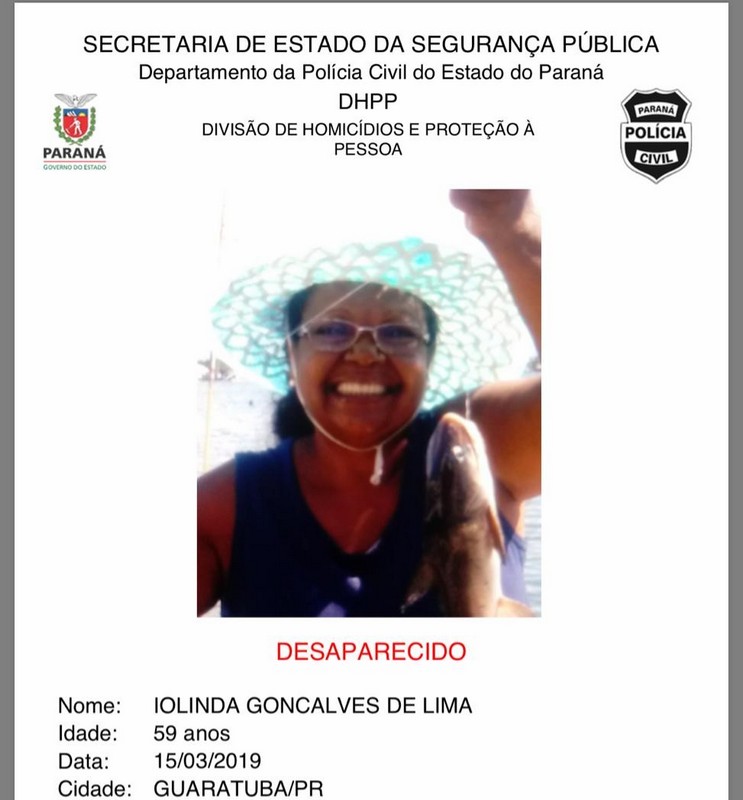 Moradora de Guaratuba-PR que estava desaparecida encontrada morta na Vila da Gloria 1