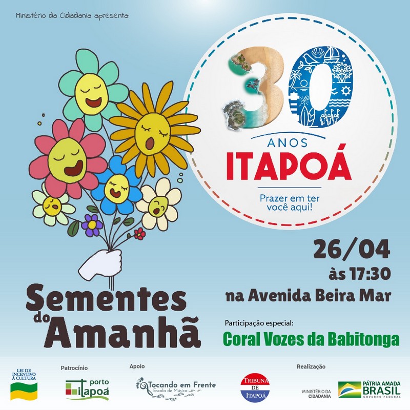 Cartaz Corais nos 30 anos de Itapoá para TI