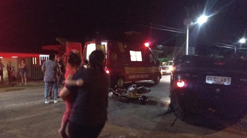 Motociclista morre apos colisao entre moto e automovel no balneario Princesa do Mar 1