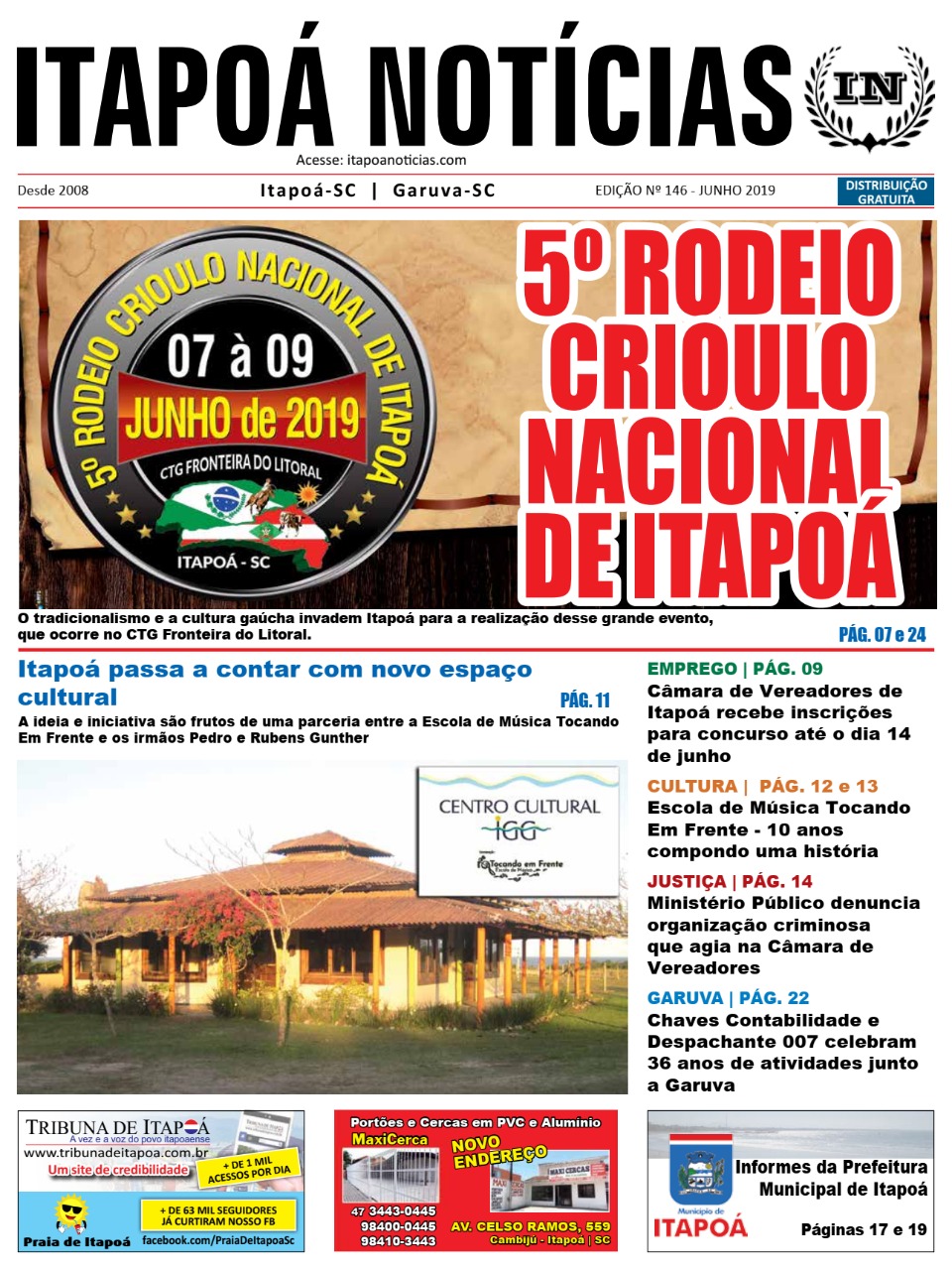 Capa Itapoa Noticias 146 - Junho de 2019