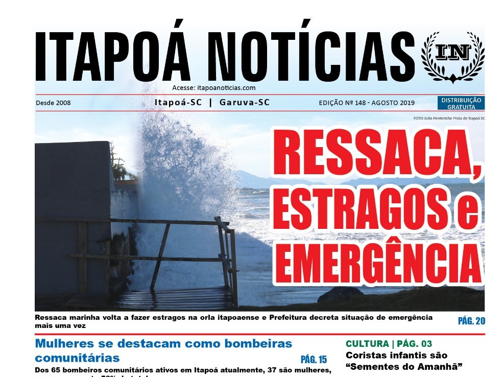 Capa edicao 148 - Itapoa Noticias - Agosto de 2019 - TI