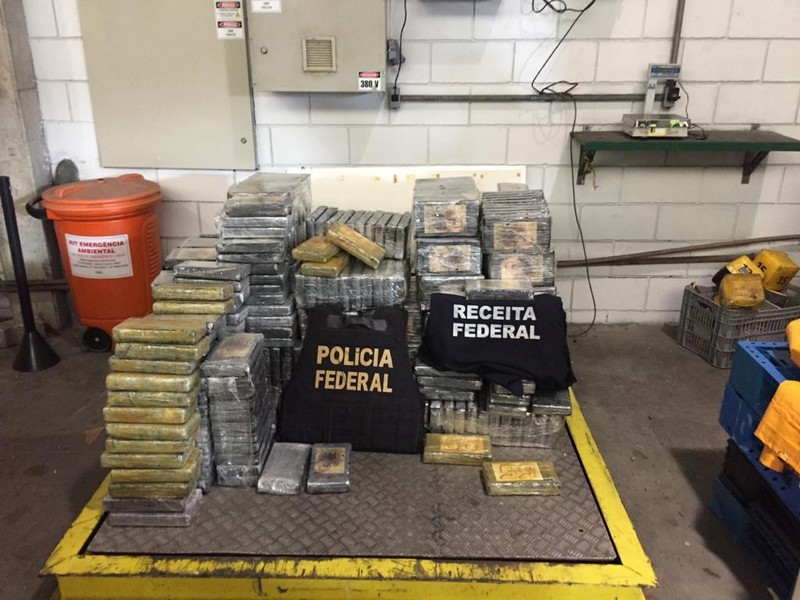 Receita Federal apreende 600 kg de cocaina em conteiner que iria para a Belgica