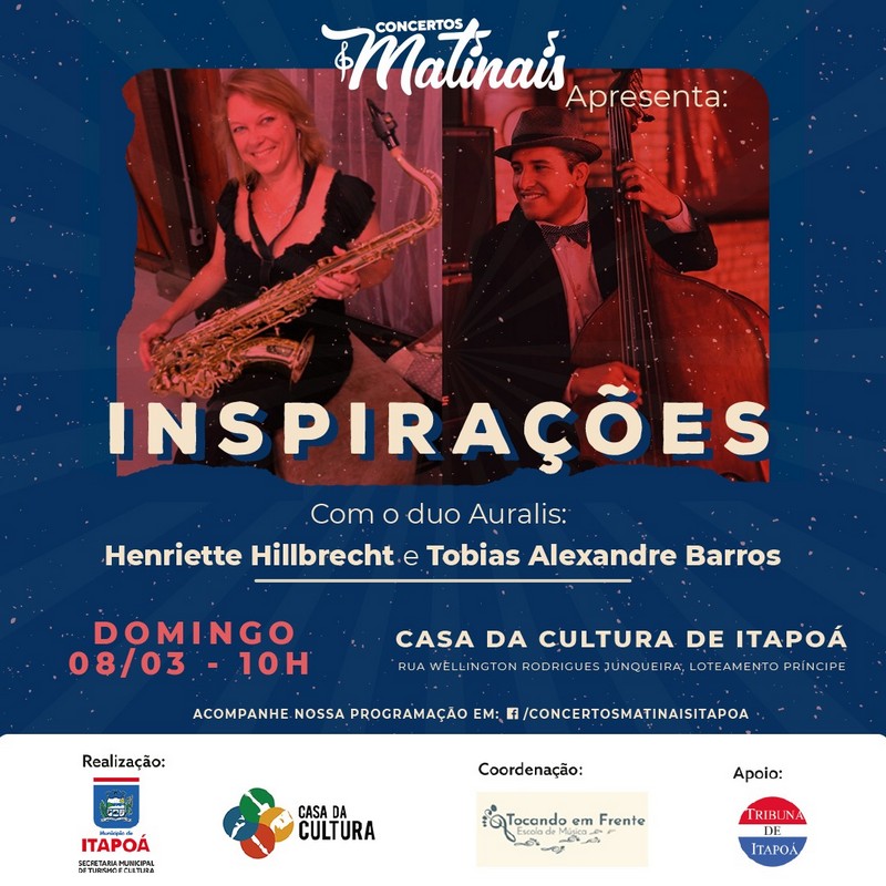 Concertos Matinais Itapoa apresenta Inspiracoes com o duo Auralis