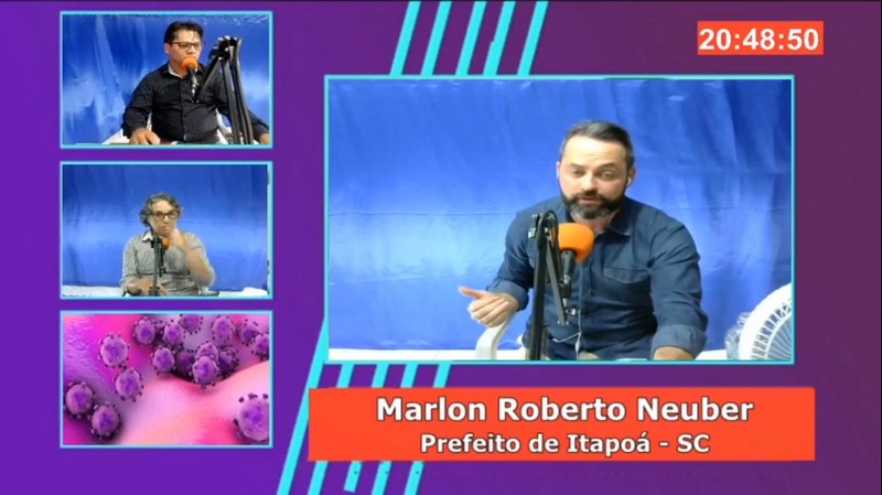 Prefeito de Itapoa concede entrevista a Radio Nativa sobre as acoes em relacao ao Covid-19