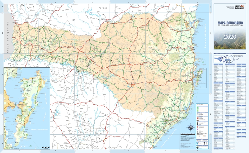 mapa-rodoviario-hipsometrico-de-santa-catarina