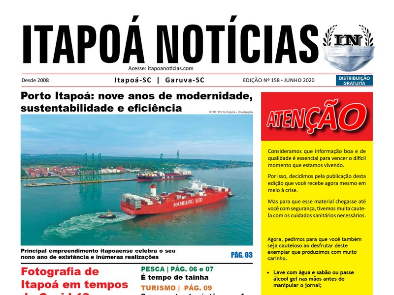 Capa Itapoa Noticias 158 - Junho de 2020 capa editorial site