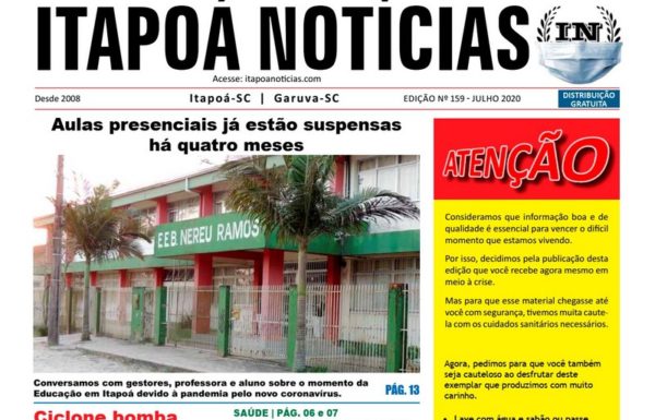 Capa edicao 159 - Itapoa Noticias - Julho de 2020 - para IN