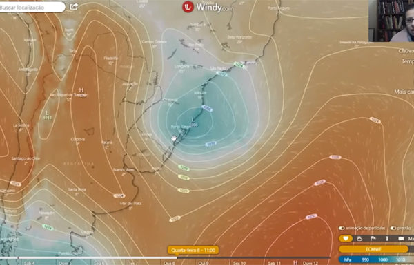 Novo ciclone se forma no Sul do Brasil na proxima semana