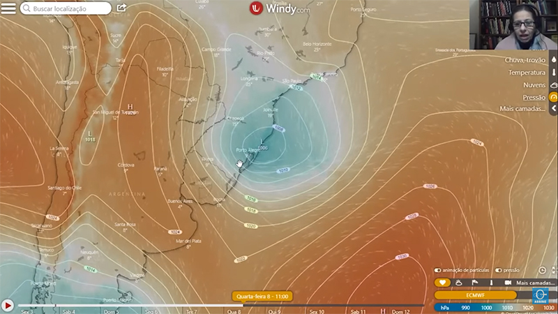 Novo ciclone se forma no Sul do Brasil na proxima semana
