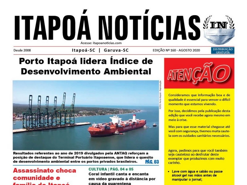 Capa Itapoa Noticias 160 - Agosto 2020