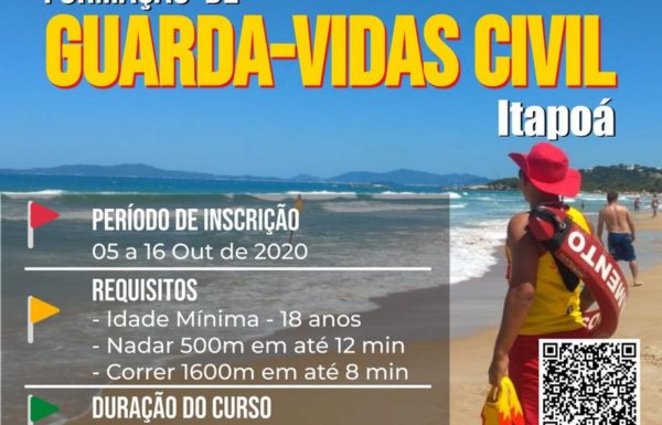 Abertas as inscricoes para a Selecao ao Curso de Guarda-Vidas Civis de Itapoa 2020