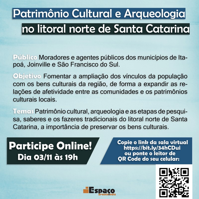 Empresa realiza webinar sobre Patrimônio Cultural e Arqueologia no Litoral Norte