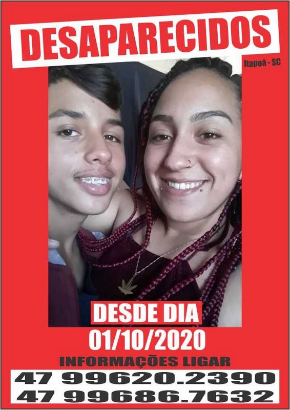 Familiares procuram por casal de jovens que desapareceu em Itapoa