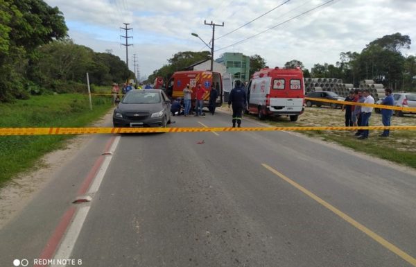 Jovem morre em colisao entre moto e automovel no Caminho da Onca