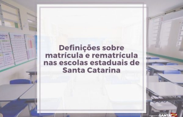 Rede estadual divulga datas de matricula e rematricula para 2021