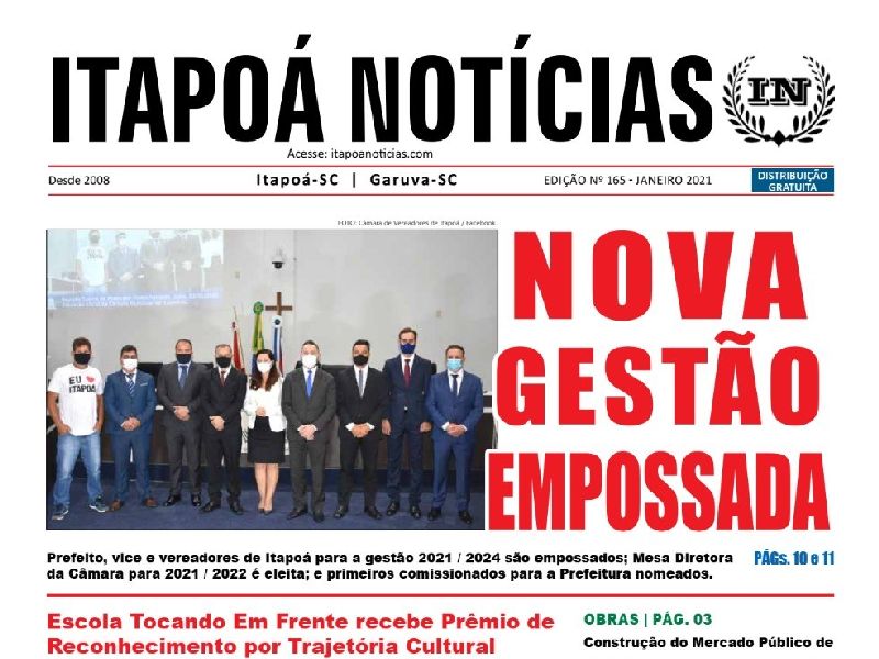 Capa Itapoa Noticias 165 - Janeiro de 2021 - editado capa Tribuna de Itapoa