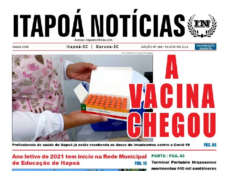 Capa Itapoá Notícias 166 - Fevereiro de 2021 - para TI