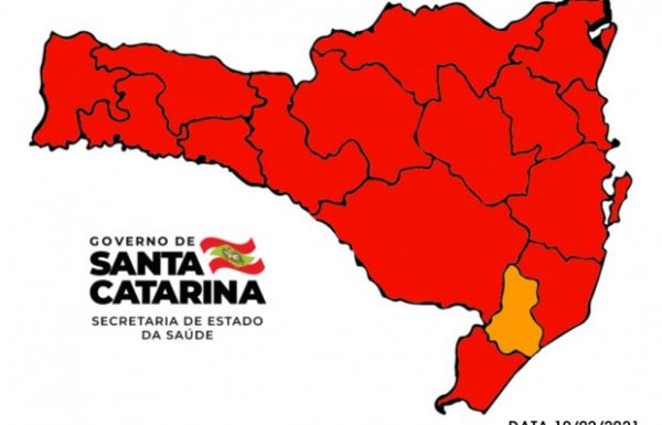 Matriz de Risco atualizada aponta 15 das 16 regioes de Santa Catarina em estado gravissimo
