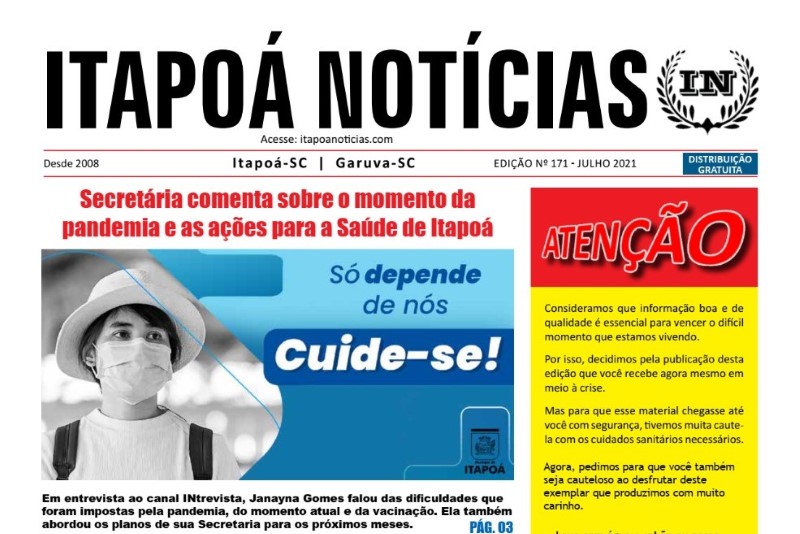 Capa Itapoa Noticias 171 - Julho de 2021 site (Tribuna de Itapoa)