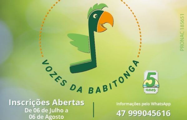 Cartaz inscricao coral adulto itapoa Voz da Babitonga (Tribuna de Itapoa)