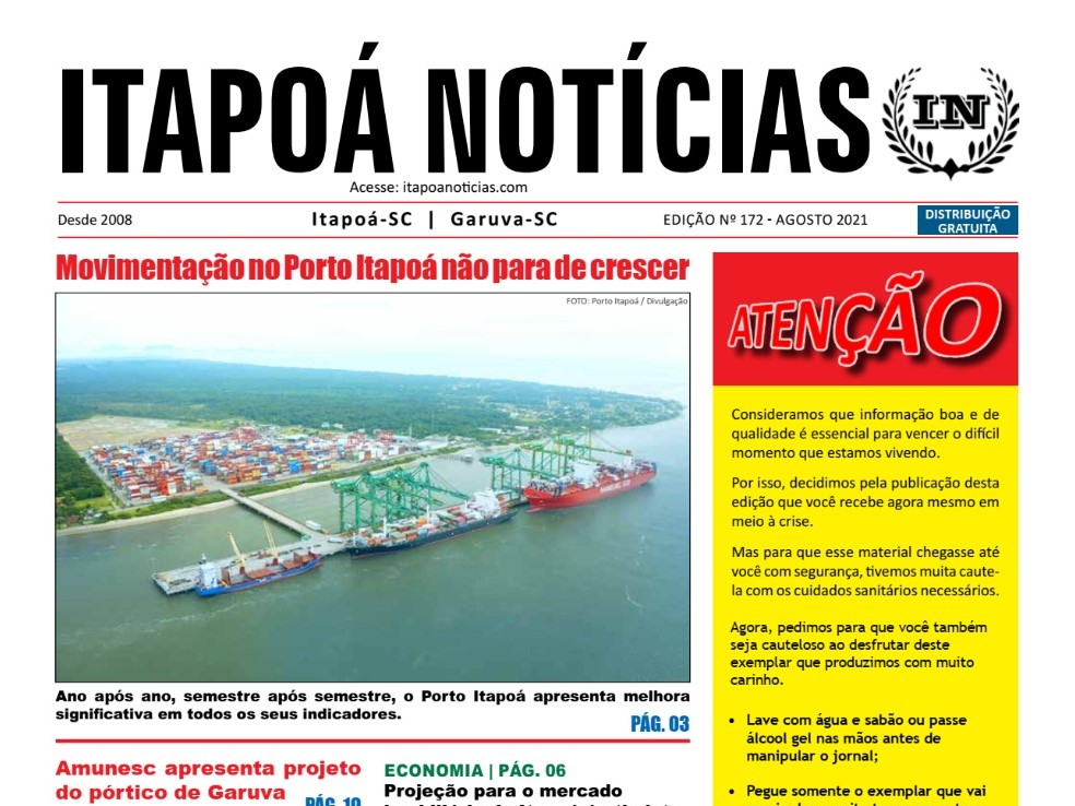 Capa Itapoa Noticias 172 - Agosto de 2021 - TI