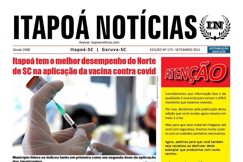 Capa Itapoá Notícias 173 - Setembro de 2021 - TI