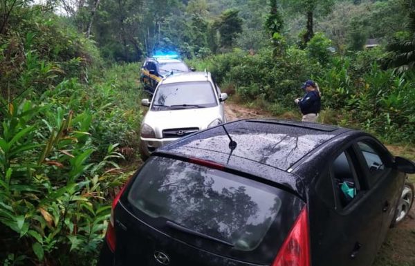 PRF descobre esconderijo de carros roubados e recupera tres veiculos na BR 101 em Garuva 3
