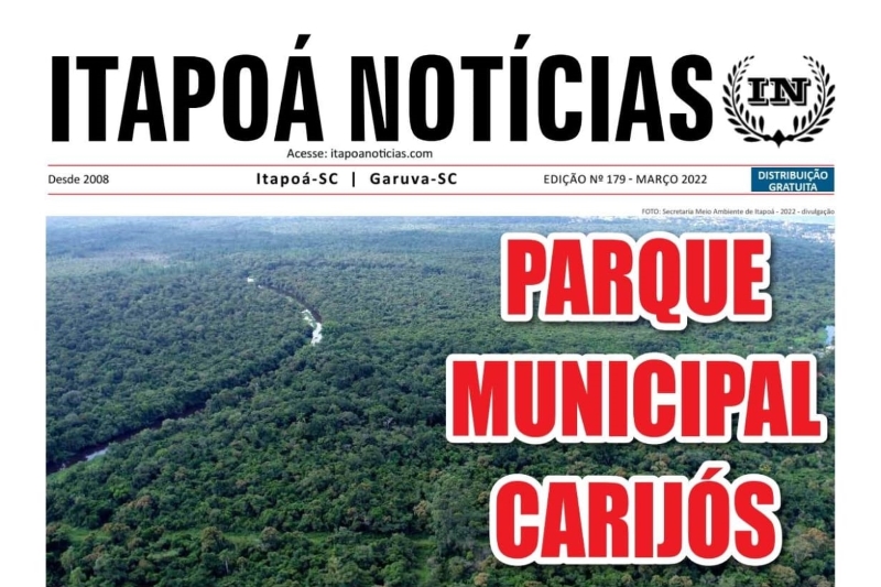 Capa da edição 179 do Itapoá Notícias - Março de 2022 para TI (Tribuna de Itapoa)