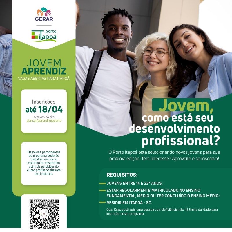 Porto Itapoa abre selecao para programa Jovem Aprendiz (Tribuna de Itapoa)