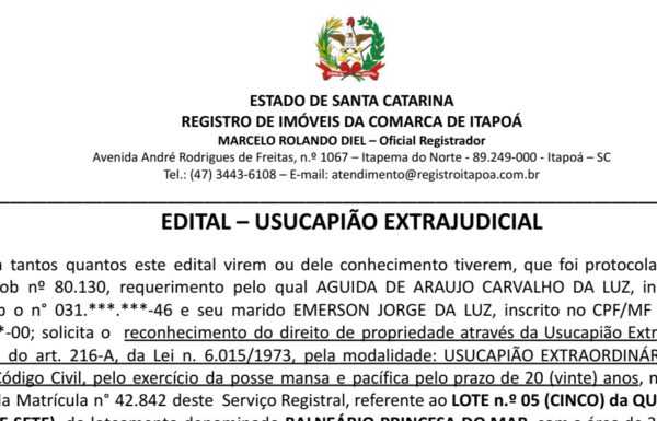 Capa edital usucapiao TI