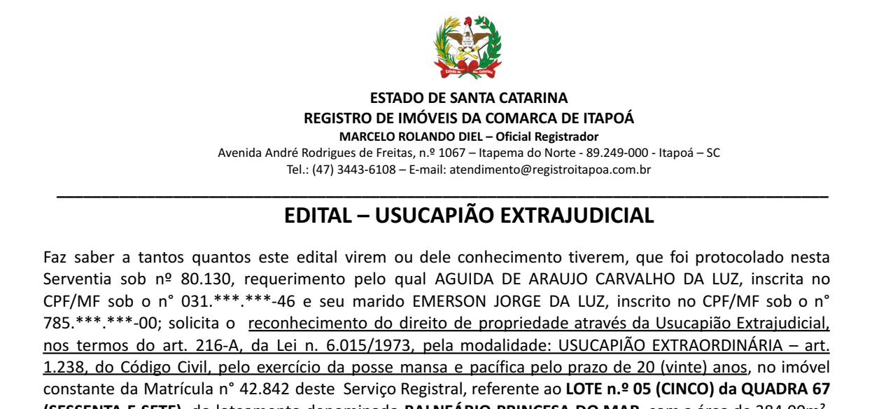 Capa edital usucapiao TI