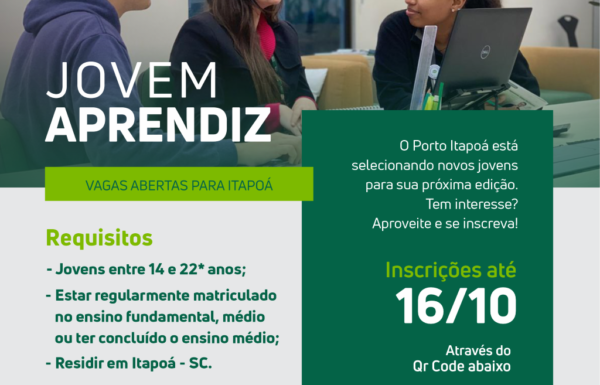 Porto Itapoa abre nova selecao para o programa Jovem Aprendiz (Tribuna de Itapoa)