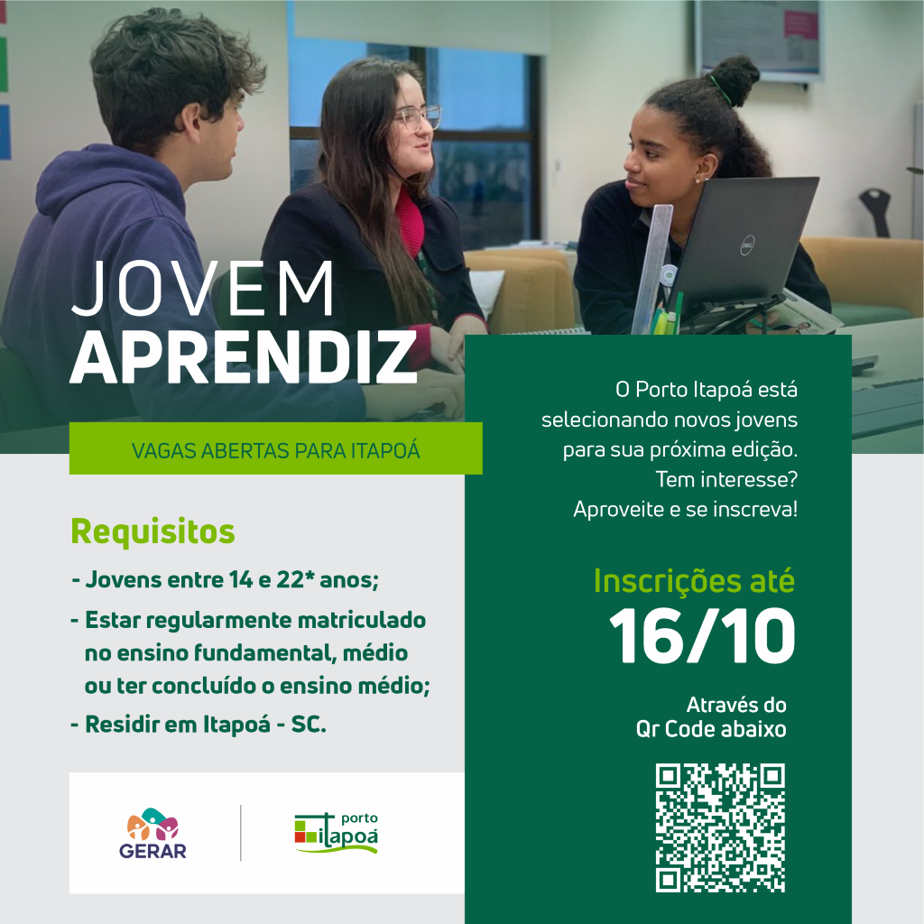 Porto Itapoa abre nova selecao para o programa Jovem Aprendiz (Tribuna de Itapoa)