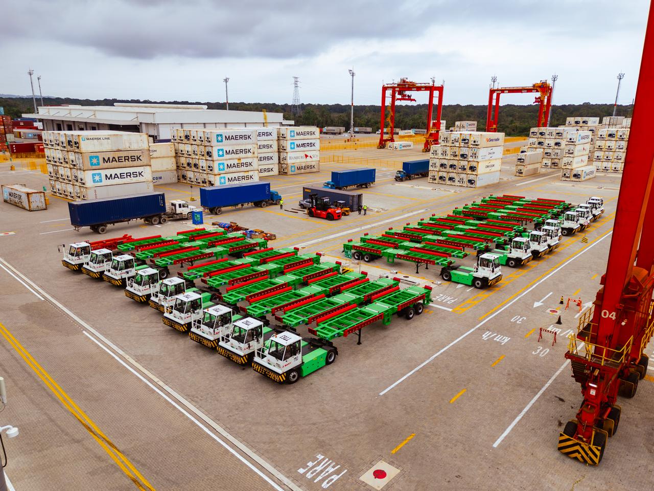 Porto Itapoa tem a maior frota de caminhoes eletricos do Brasil 2