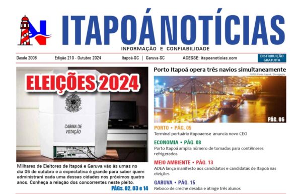 Capa Itapoa Noticias 210 - Outubro de 2024 - Capa Tribuna de Itapoa