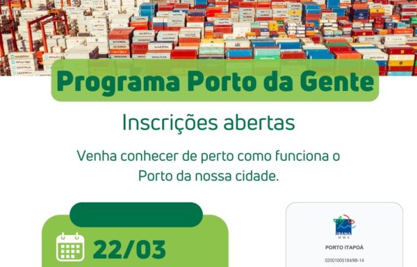 Programa Porto da Gente esta com as inscricoes abertas para visitacao ao terminal portuario