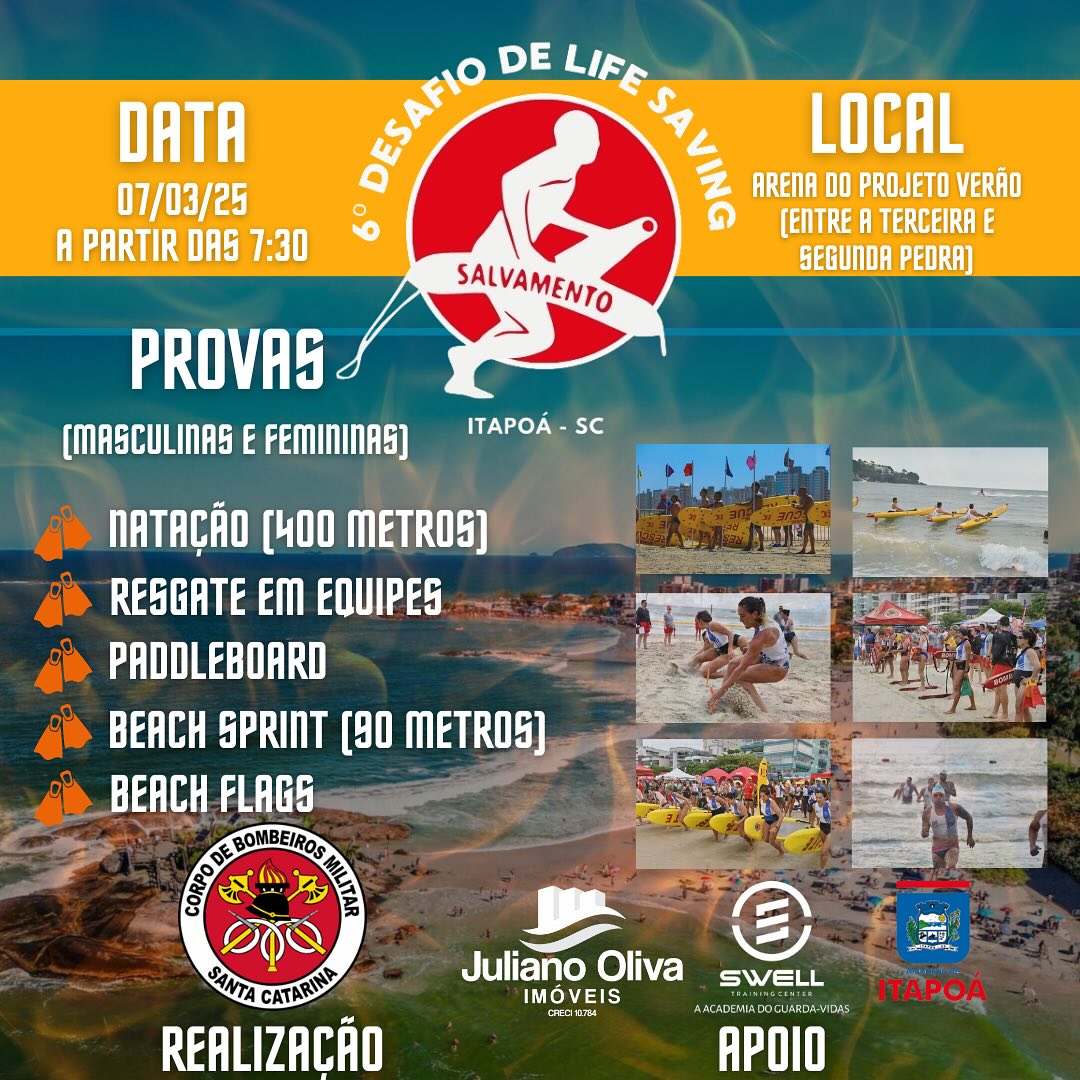Vem ai o 6o Desafio de Life Saving de Itapoa