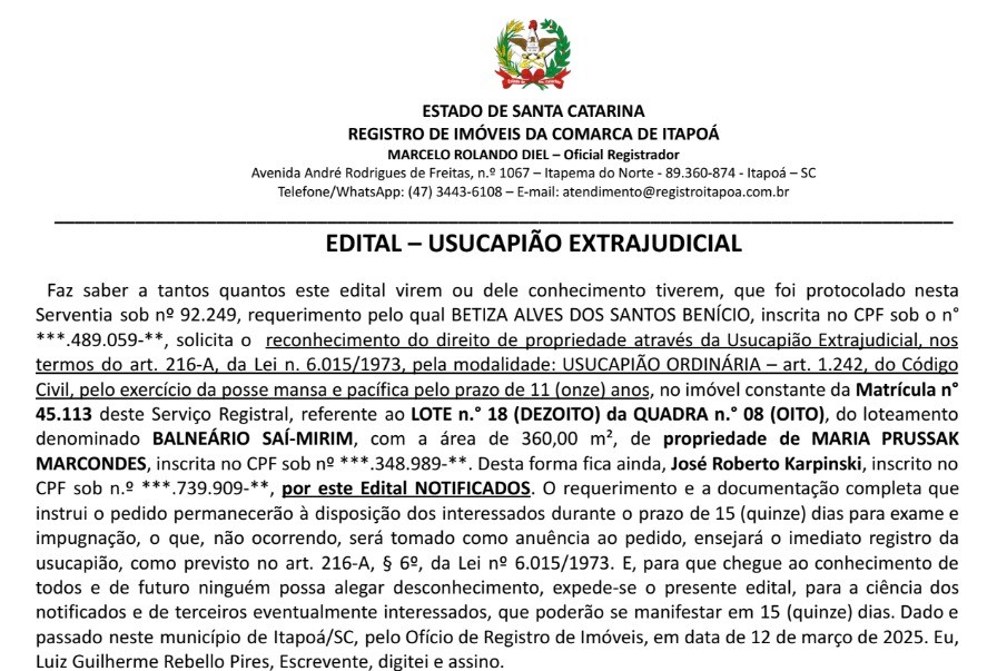 Betiza Alves dos Santos Benicio - Capa Tribuna de Itapoa - 14-03-25