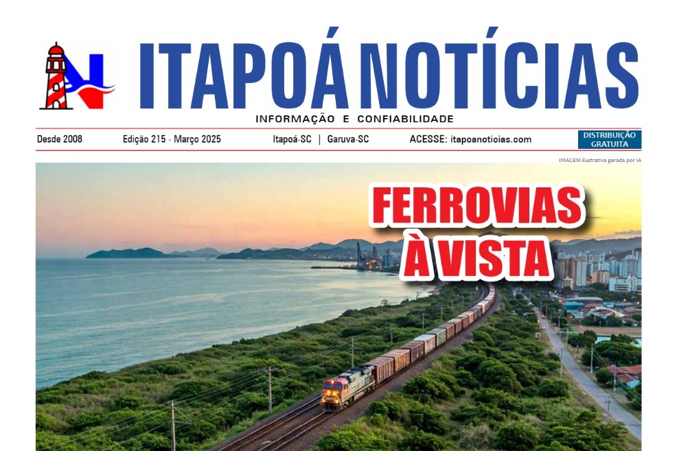Itapoá Notícais 215 - Março de 2025 - Capa Tribuna de Itapoa